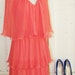 Its Always Summer in Vegas - Sherbert - Coral - Peach - Orange - Evening Gown - Cocktail Dress - Wedding - Prom - Circa 1960-70's