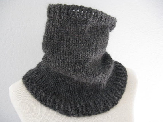 Neck Warmer Scarf for Men or Women. Hand Knit by YouNeedMoreFiber