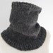 Neck Warmer Scarf. Hand Knit Cowl, Circle Scarf, Infinity Scarf in Charcoal Gray Baby Alpaca.