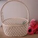 RESERVED for Brittany.......Stunning beaded wire Flower girl basket ... wedding basket .... decoration