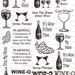 Wineo Wine Lovers Sepia Decals for Image Transfer Onto Glass 0624Wineo