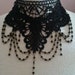 Downton Abbey Lady Mary Edwardian Vintage Black Lace Choker