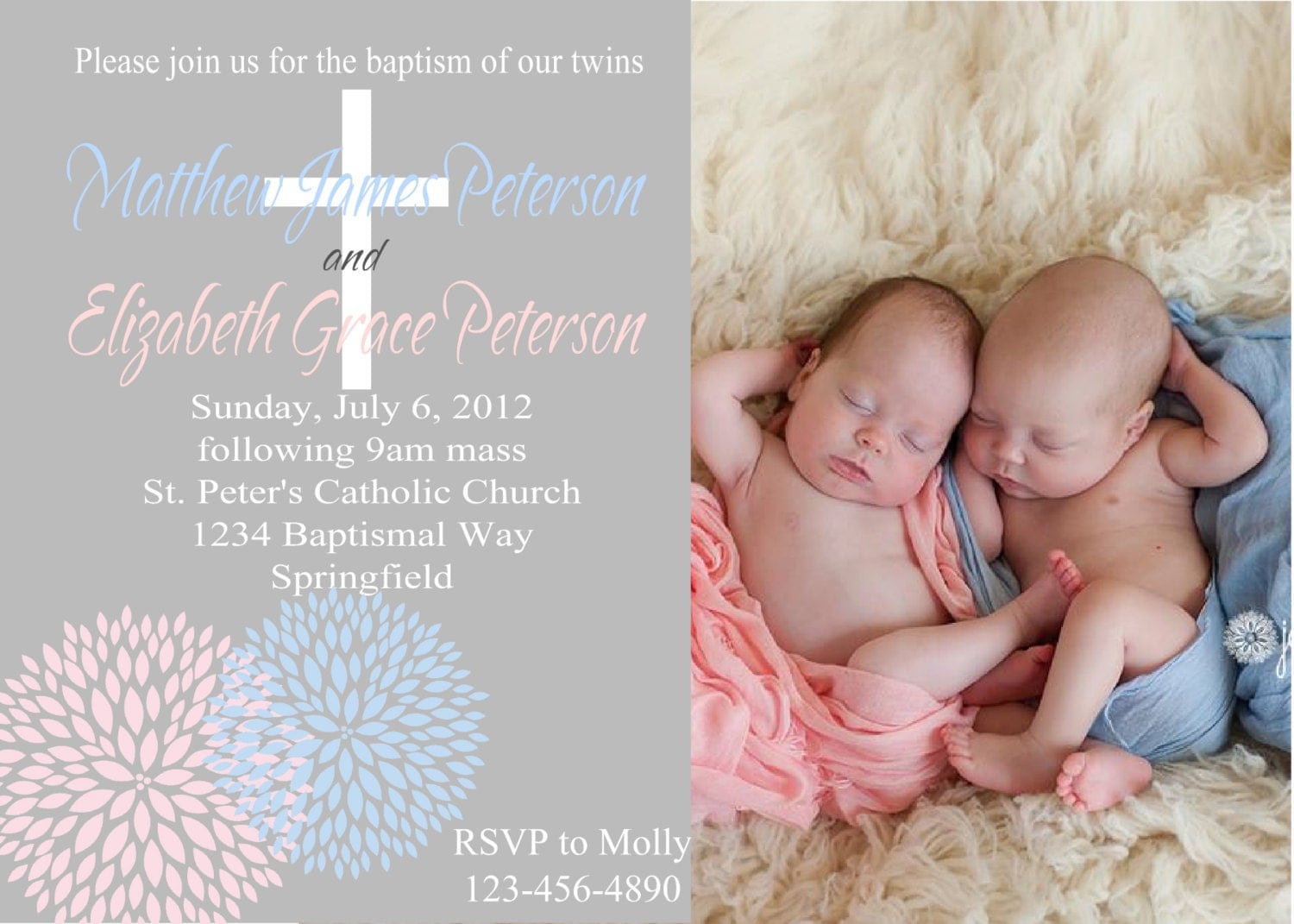 Invitations Communion For Twins 4