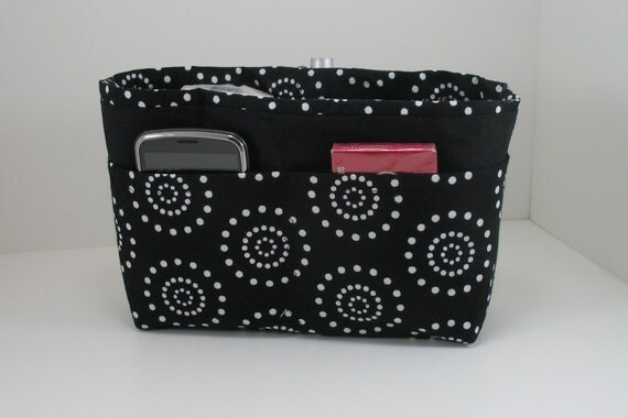 Items similar to Purse Organizer Insert - Size Small Pictured- Black and White-5 Sizes available ...