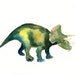 TRICERATOPS Original watercolor painting 10x8inch