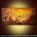 Abstract Landscape Tree Birds Painting Textured Modern Art by Catalin 48x24