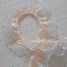 Cream Satin and White Lace Ruffle Trim, 2" Wide