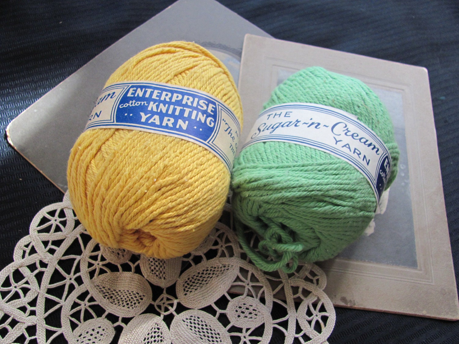 Vintage Cotton Yarn Sugar n Cream Enterprise Knitting Green