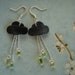 Rainy day earrings - recycled inner tube earrings