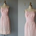 LAST CALL SALE / 1960s dress / 60s wiggle dress / pink lace cocktail dress / pink party / spaghetti strap dress - size small