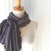 Slate Grey Heathered Scarf - Jersey Ruffled Scarf Charcoal Gray - Fall and Winter Fashion