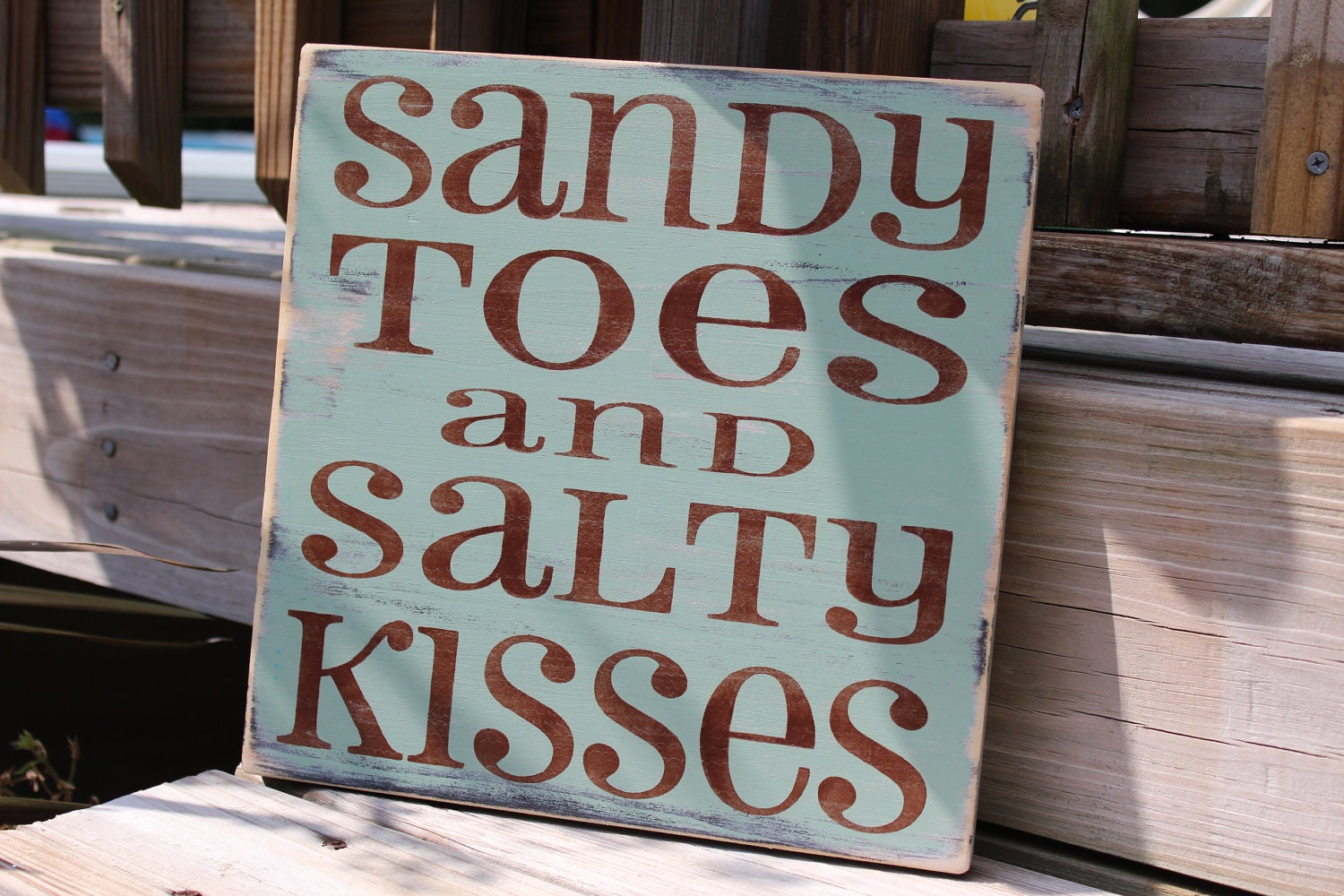 Beach Sign Sandy Toes Salty Kisses Coastal Beach House