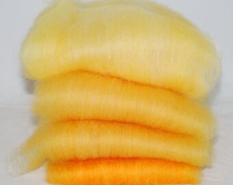 Romney Creamsicle Ombre Batts - 4 ounces