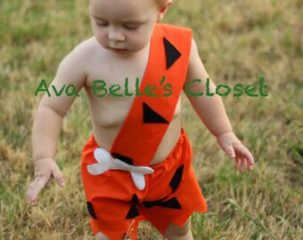 Boys Bam Bam Costume with Club 6M to 5T