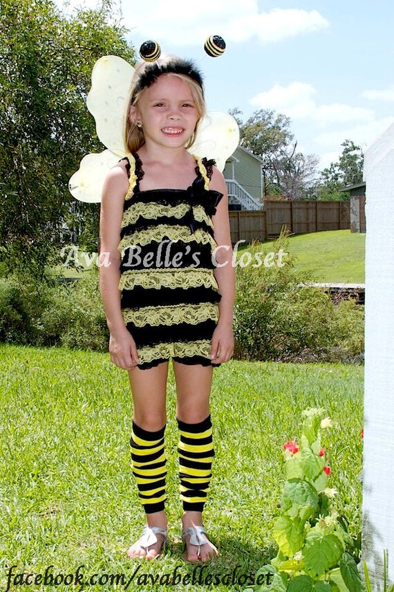Bee Romper Costume Medium 1 to 2 year with by AvaBellesCloset