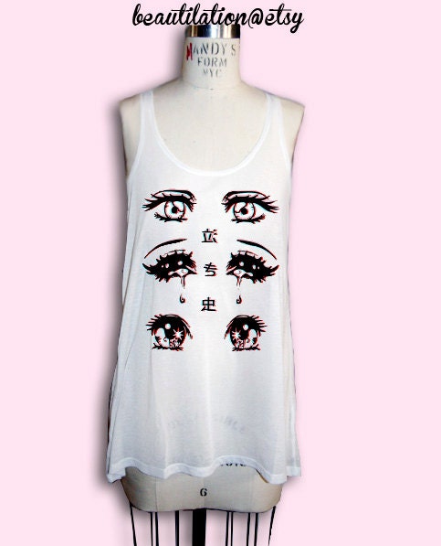 anime eyes crying shirt