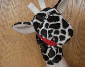 Giraffe Hand Puppet with moveable mouth