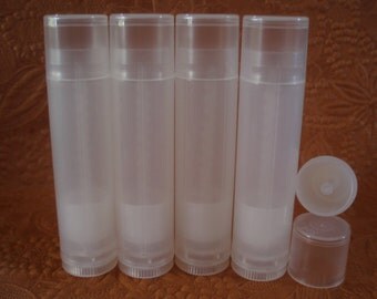 50 Clear Empty Lip Balm Tubes & Caps - BPA Free, Made in the U.S.A.