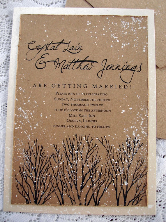 winter wedding invitations