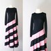 70s dress / 1970s jersey maxi dress / Downward Spiral dress