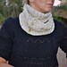 Cowl scarf hand knit cotton oatmeal neckwarmer