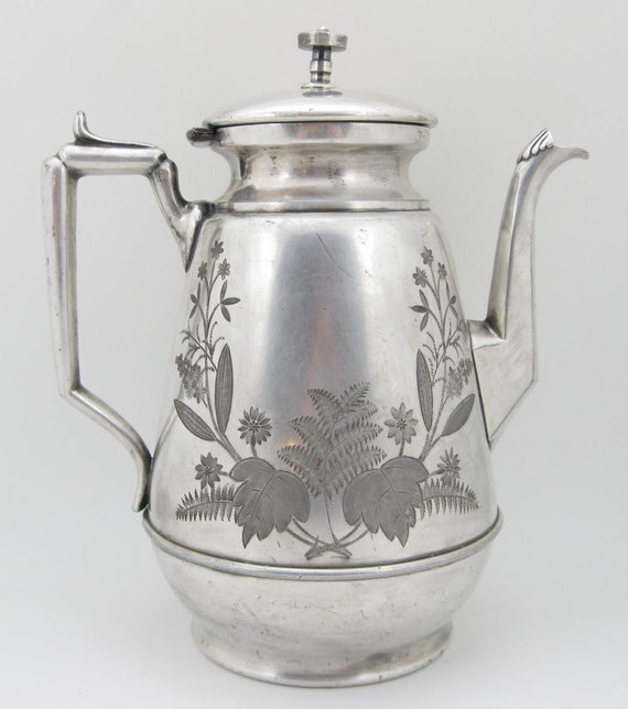 Antique Coffee Server by Meriden B Company Quadruple Plate