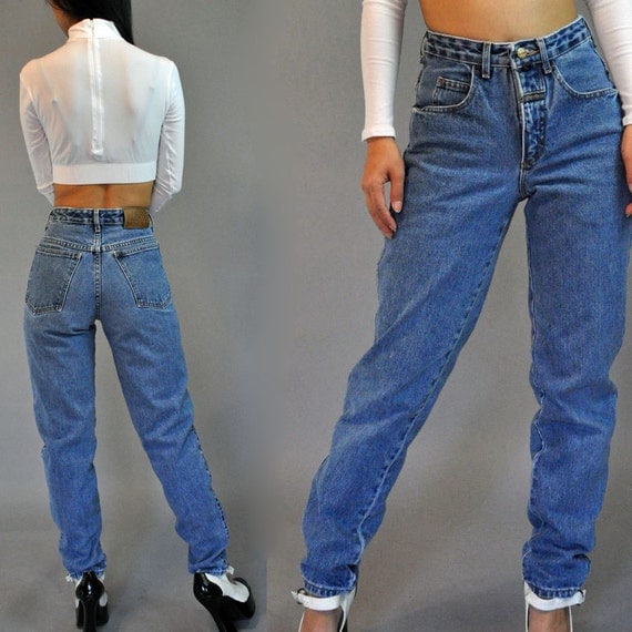 80s vintage HIGH waisted jeans faded by rockstreetvintage on Etsy