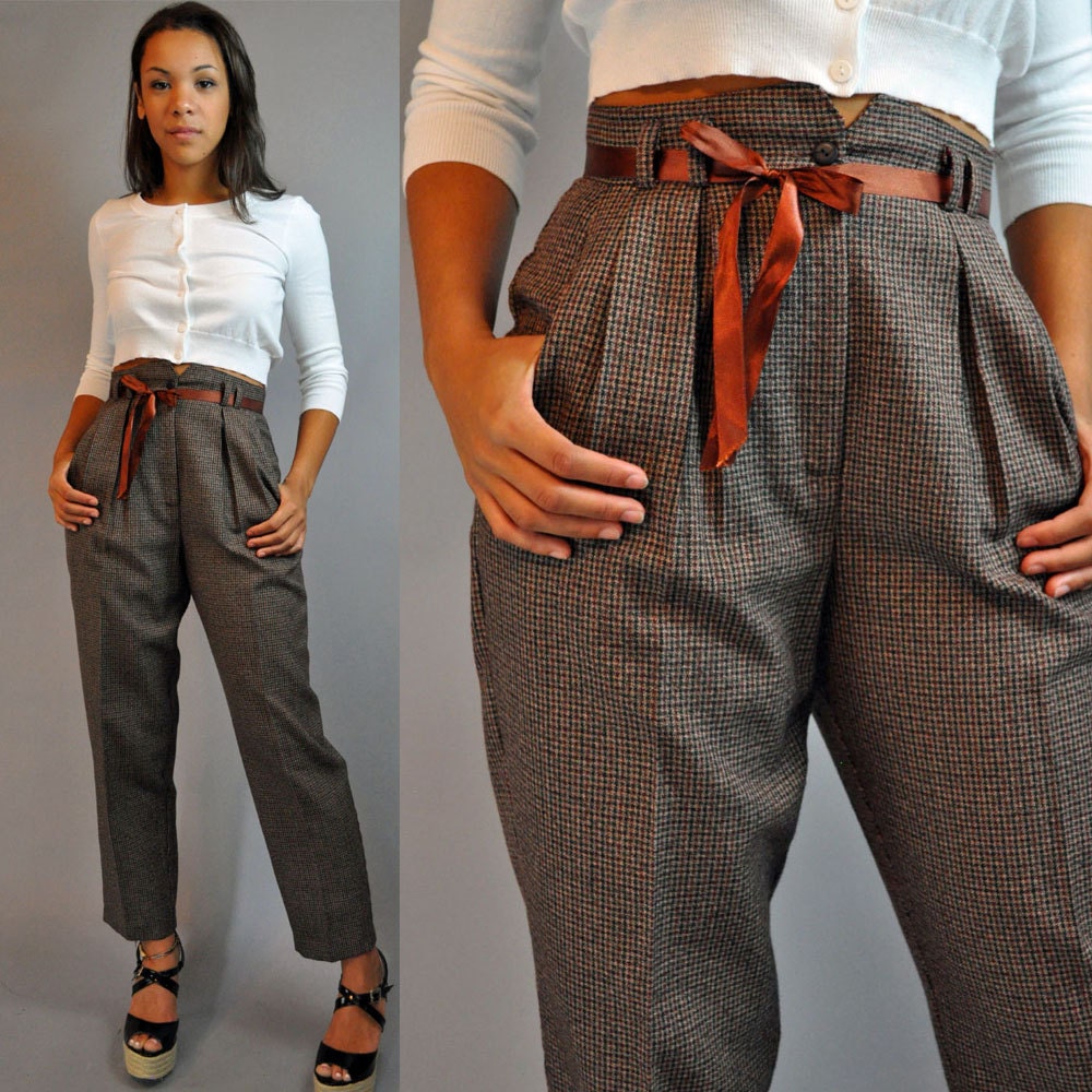 high waisted pants 80s