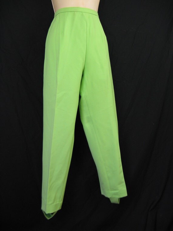 lime green stretch pants