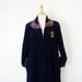 SALE Vintage Robe loungewear CHRISTIAN DIOR Hostess Gown Dark Blue Velvet