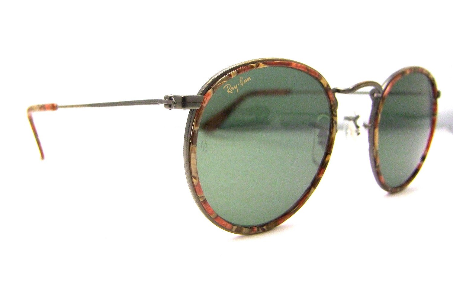 Rare RAY BAN Round Mosaic Sunglasses w076 xnaw 1980s John Lennon Wire Round  – Haute Juice