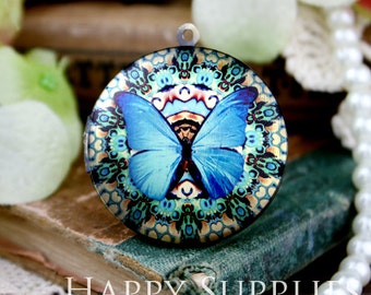 New Technology - 1pcs 33mm (PL-33-175) Handmade Antique Bronze Brass Photo Locket Pendant / Charm
