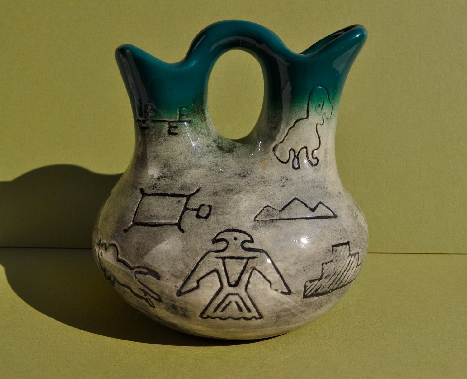 Vintage Native American Wedding Vase American Indian Pottery