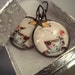 BIRD ON A TEACUP - Glass Bubble Earrings