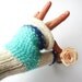 Fingerless gloves, green mint gloves, mittens, mitts, fall, winter accessory, women fashion