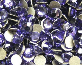 200 pcs TANZANITE Swarovski Crystal 2028 ss5 Rhinestone Flatbacks Non Hotfix