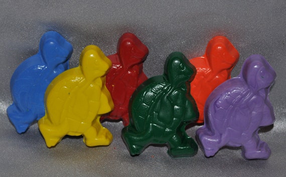 Recycled Crayons Turtle Shaped, Total of 6. Il_570xn