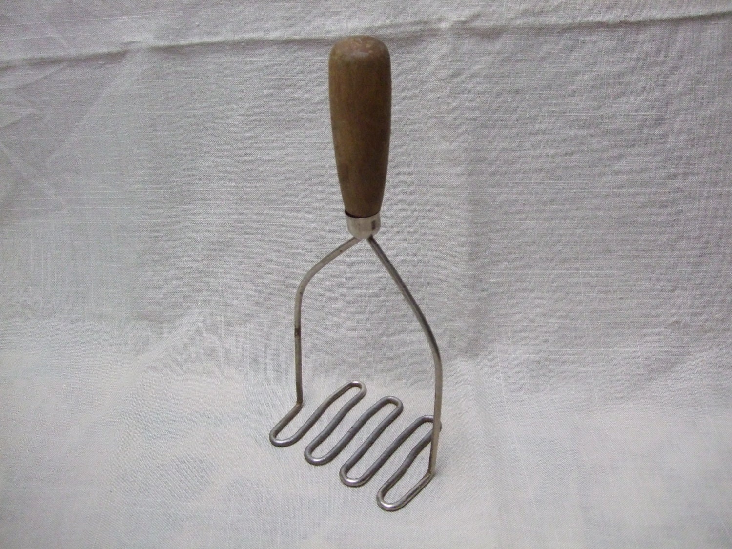Vintage Potato Masher Wooden Handle by trudysattic on Etsy