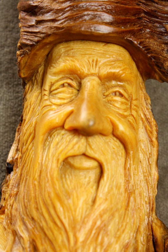 Wood Carving Spirit Face