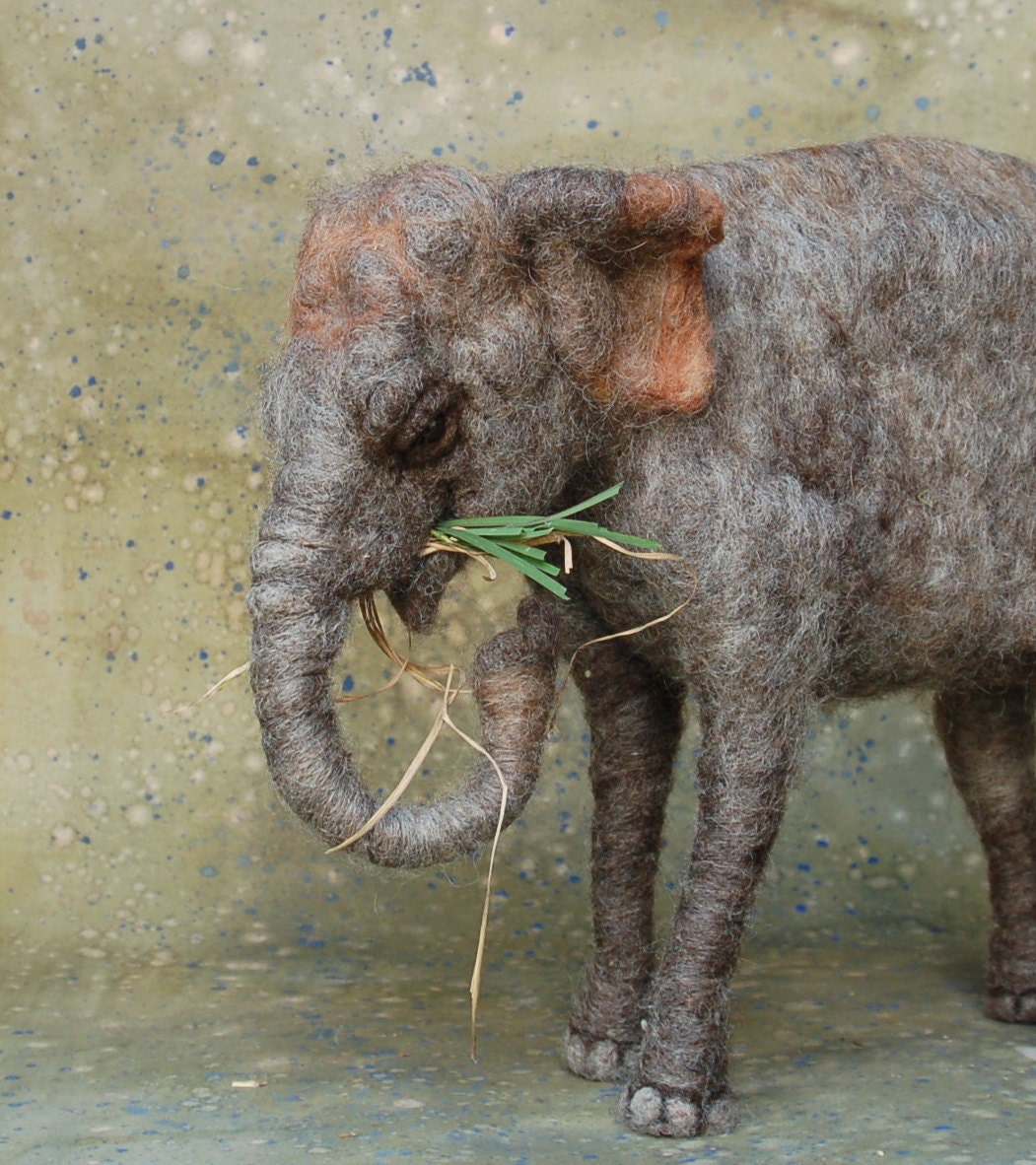 Needle Felted Asian Elephant