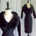 Vintage1960s Black Cocktail Dress, Womens Fitted Semi Formal Party Dress with Jacket Size Small
