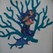Mermaid Embroidered Quilt Block