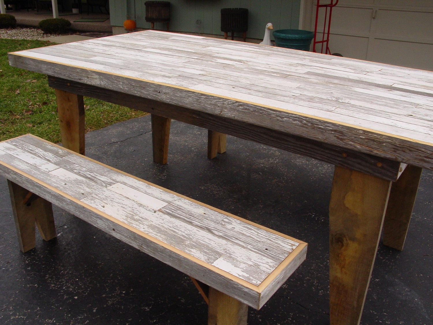 reclaimed dining table barn wood furniture country farm table