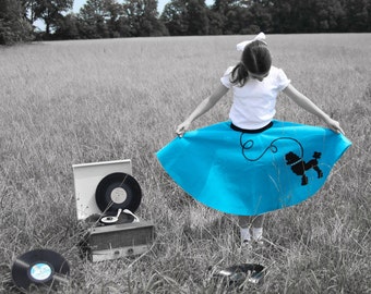Beautiful Girls Custom Made LuLu poodle skirt Your choice of Size and Color S,M,L,XL Prices from 36.00 and Up!