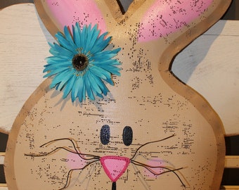 Easter bunny door decoration