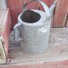 Large, Rustic, Primitive Galvanized Tin Watering Can, Flower Planter for the Patio, Farmhouse Decor