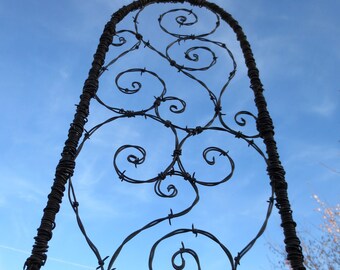 Epic 6 Foot Barbed Wire Spirilian Trellis Made to Order