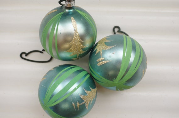 Vintage Christmas Ornaments Vintage by ThreadandBrushStudio