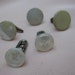 Vintage silver tone brass tone mother of pearl and 1 plastic shirt studs. Wholesale lot set of 5.