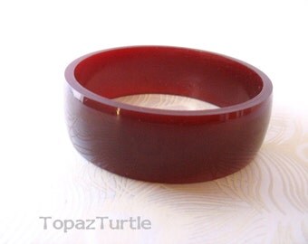 Marsala jewelry , dark red resin bangle, bracelet , jewelry , TopazTurtle , oxblood bangle , red resin bangle , red bracelet , red jewellery